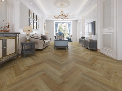 Pacific Vinyl Floors Herringbone Amber Oak 611202